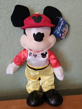Disney Mickey Mouse Team Disney Racecar Driver Plush